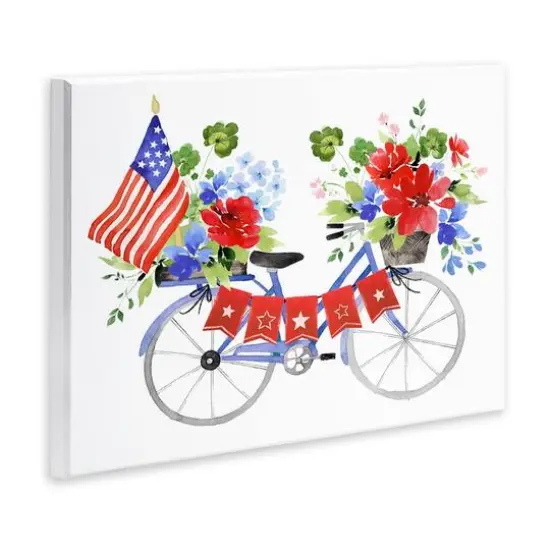 Stupell Industries Floral Americana Bicycle Wall Plaque Art {4}