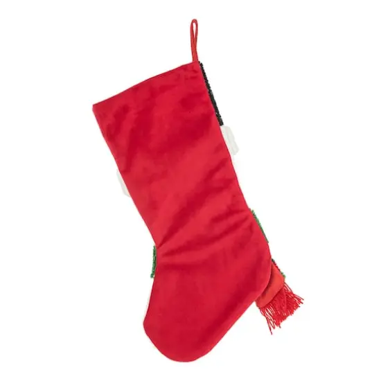 Glitzhome&reg; 20.5" Snowman Hooked Stocking {6}