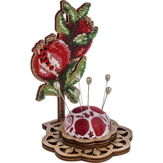 Wonderland Crafts Pomegranate Bead Embroidery on Wood Kit {4}