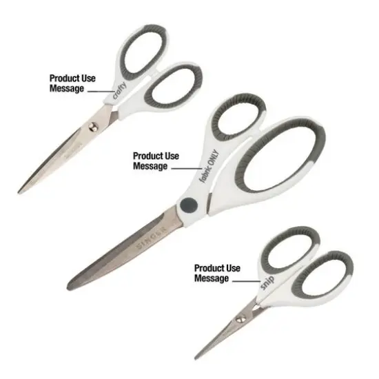 SINGER&reg; Comfort Grip 3 Piece Multipurpose Fabric Scissors Set {6}