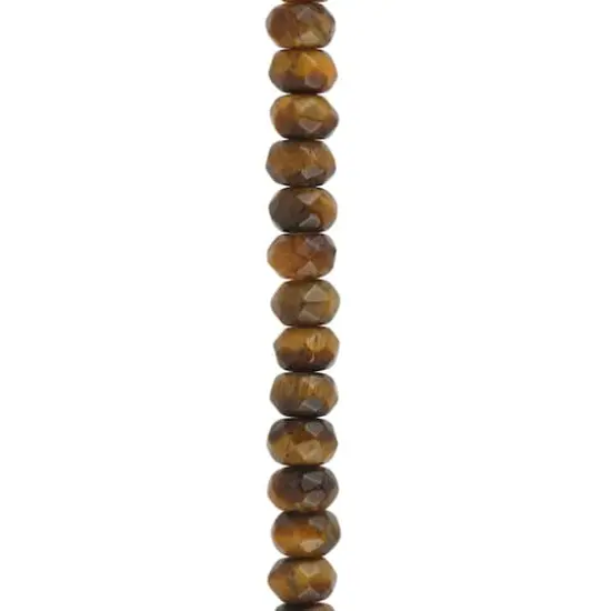 Yellow Tiger's Eye Faceted Rondelle Beads, 6mm by Bead Landing&trade; {1}