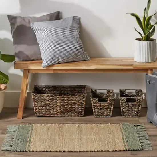 DII&reg; Artichoke With Natural Jute Stripes Hand-Loomed Rug, 2ft. x 3ft. {4}