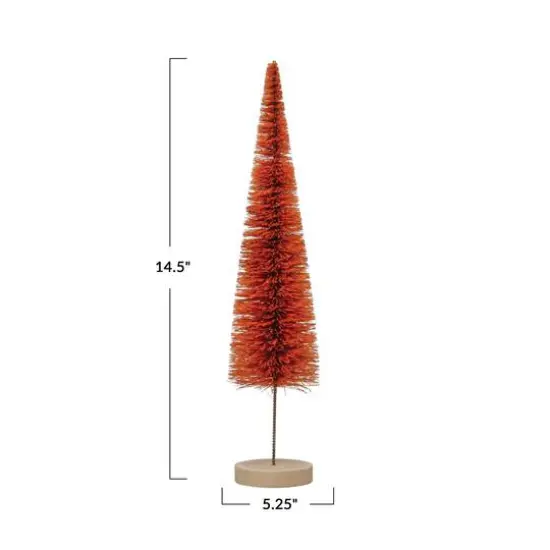 Hello Honey&reg; 14.5" Mulberry Sisal Bottle Brush Tree with Wood Base {5}