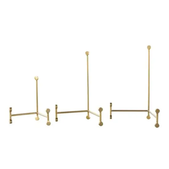 Gold Metal Fixed Easel with Ball Accent Set {7}