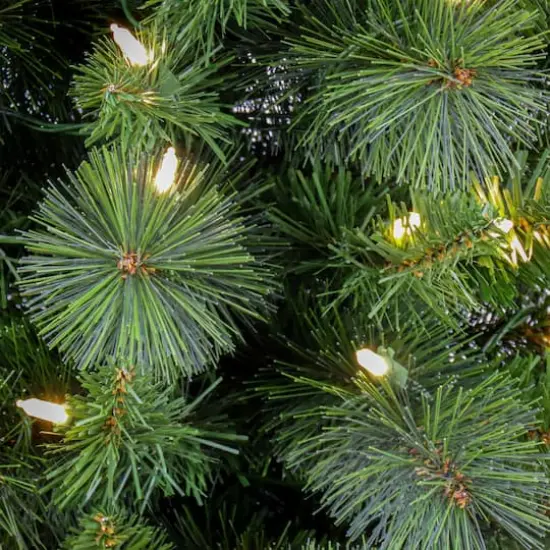 6ft. Pre-Lit Nooksack Fir Pencil Artificial Christmas Tree, Warm White LED Lights {4}