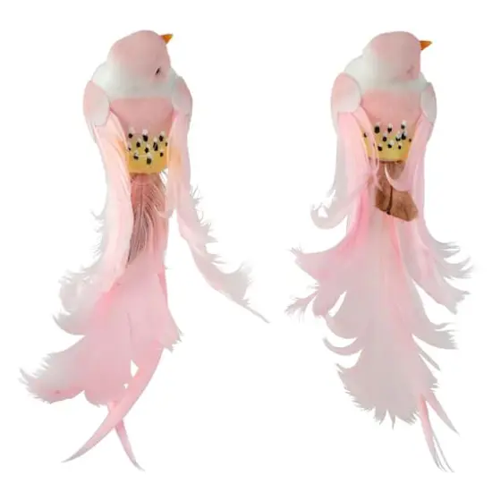 Decorative Feather Birds, 2ct. by Ashland&reg; Pink {1}