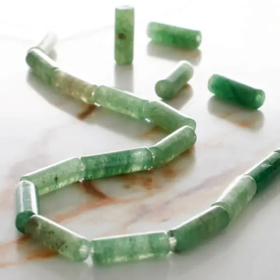 Green Aventurine Tube Beads, 13mm by Bead Landing&trade; {3}
