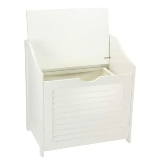 Household Essentials Single-Load Cabinet Hamper Seat {6}