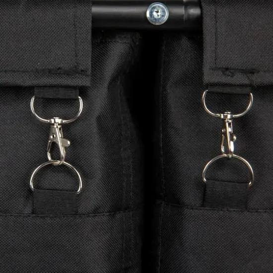 Household Essentials 34" Long Black 3-Bag Rolling Laundry Sorter {8}