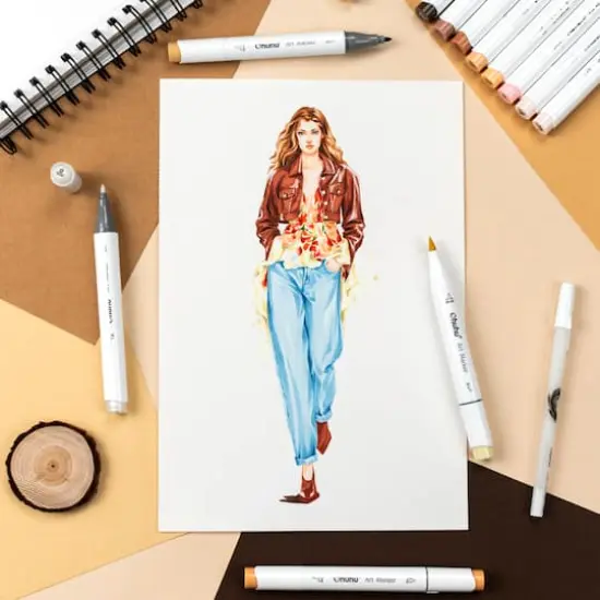 Ohuhu&reg; Honolulu Dual Tip Skin Tone Alcohol Markers, 6ct. {4}