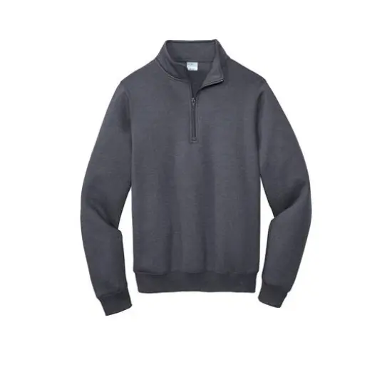 Port & Company&reg; Core Fleece 1/4 Zip Pullover Sweatshirt Heather Navy {1}