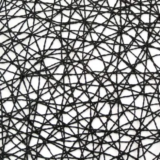 DII&reg; Woven Paper Round Placemats, 6ct. Black {5}