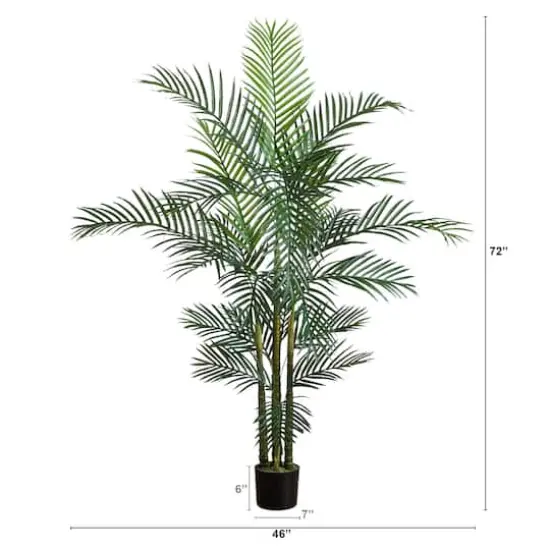 6ft. Potted UV Resistant Areca Palm Tree {5}