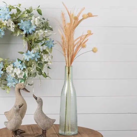 16.75" Green Glass Bottle Vases, 4ct. {3}