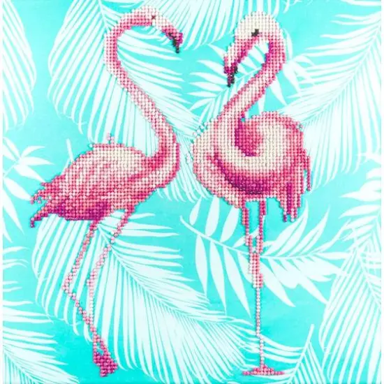 Diamond Art Intermediate Flamingo Duo Kit {1}
