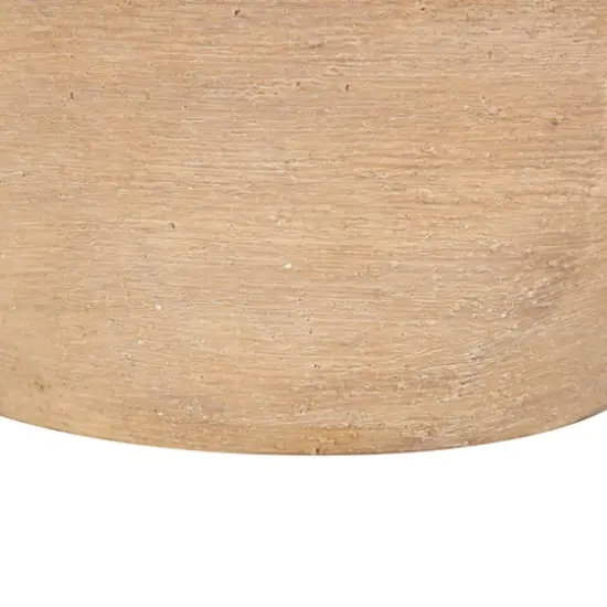 16" Beige Ceramic Wide Textured Vase {5}