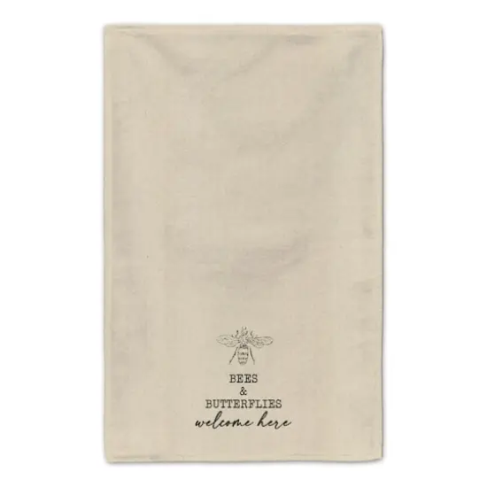 Bees & Butterflies Welcome Tea Towel Set Green {1}