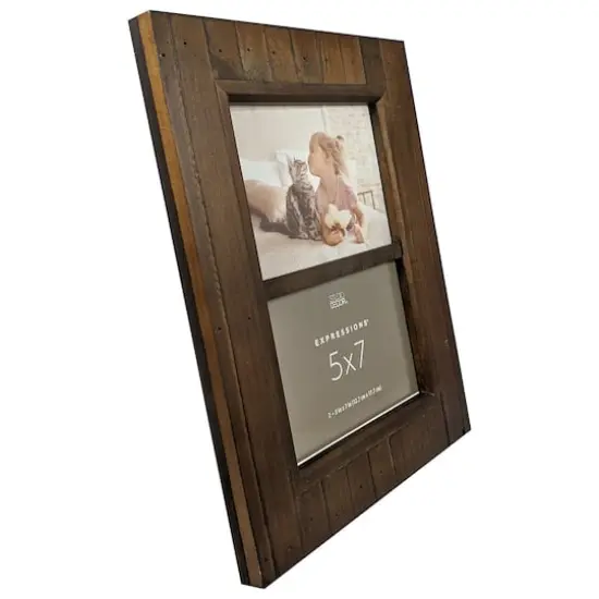 Expressions™ 2 Opening 5" x 7" Espresso Salvage Chic Frame by Studio Décor® {3}