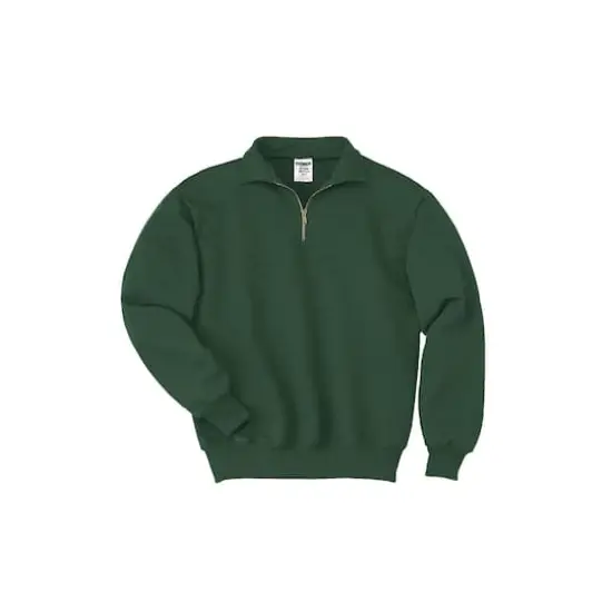 JERZEES® Super Sweats® NuBlend® 1/4 Zip Cadet Collar Sweatshirt Forest Green {1}