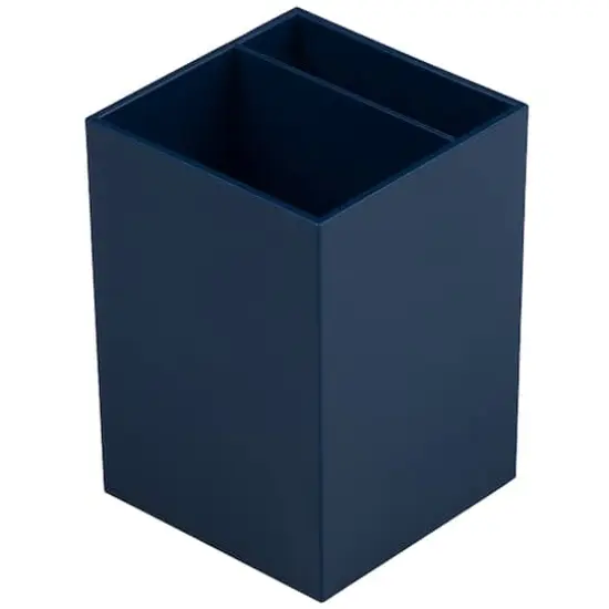JAM Paper Plastic Pen Holder Navy Blue {1}