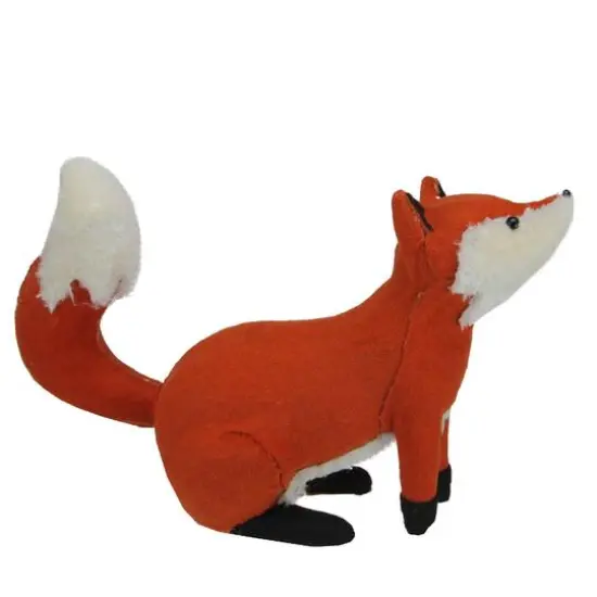 15.75" Orange Plush Sitting Fox Fall Tabletop D&eacute;cor {4}