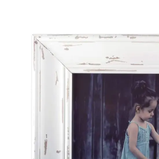 DII&reg; White Distressed 8" x 10" Picture Frame {4}