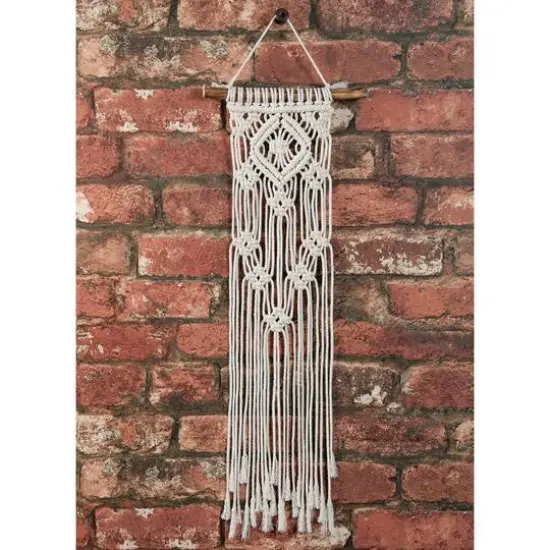 Solid Oak Make-Rame&trade; Lacy Diamonds Macram&eacute; Mini Wall Hanging Kit {4}