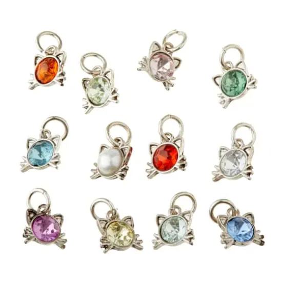 Antique Silver Cat Charm Mix by Bead Landing&trade; {1}