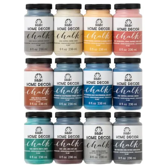 FolkArt&reg; Home D&eacute;cor Chalk Paint 12 Color Set {1}