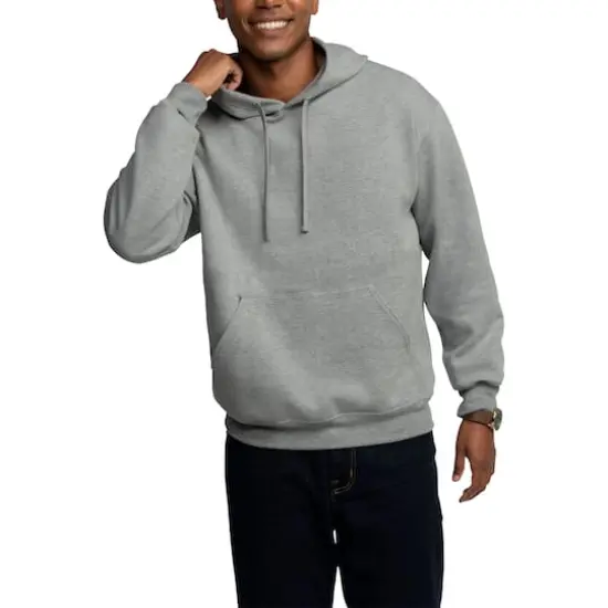 Fruit of the Loom Eversoft Fleece Pullover HoodieGrey Heather {4}