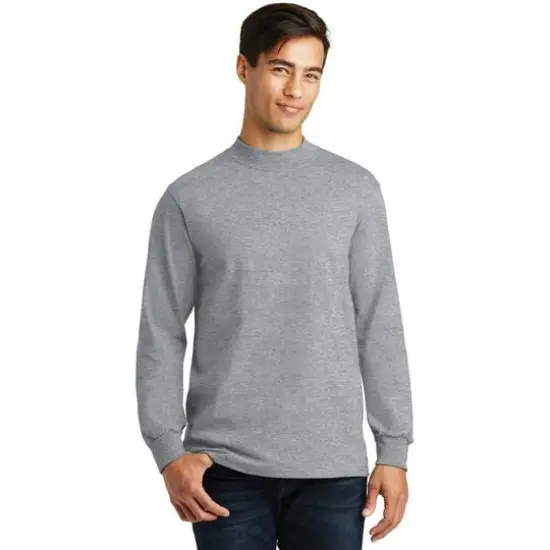 Port & Company Essential Mock Turtleneck Athletic Heather {4}