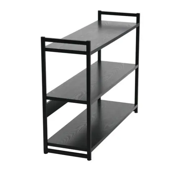 Household Essentials Jamestown 42" Wide Bookshelf Black {8}