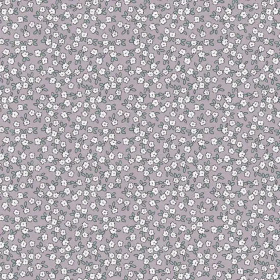 Fabric Editions Purple Peekaboo Blooms Cotton Fabric {1}