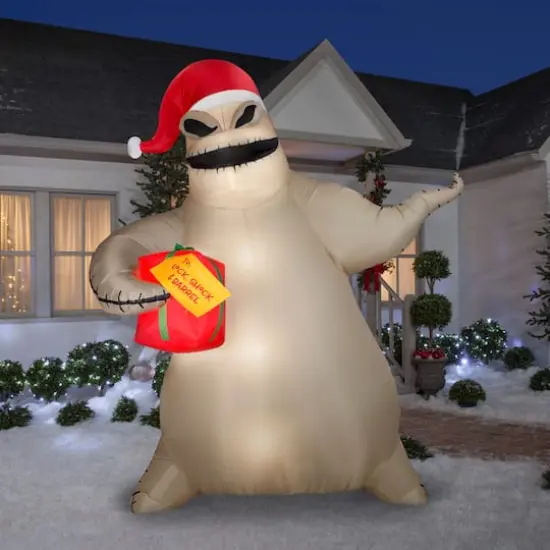 10.5ft. Giant Airblown&reg; Inflatable Oogie Boogie with Present for Lock, Shock & Barrel {5}
