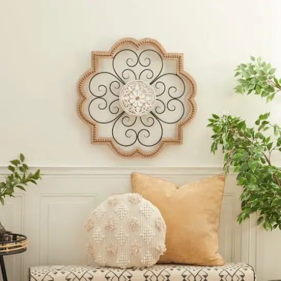 27" Brown Metal & Wood Farmhouse Wall D&eacute;cor {9}