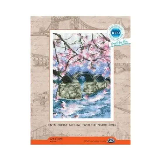 RTO Cross-stitch Kit "Kintai bridge arching over the Nishiki river" {3}