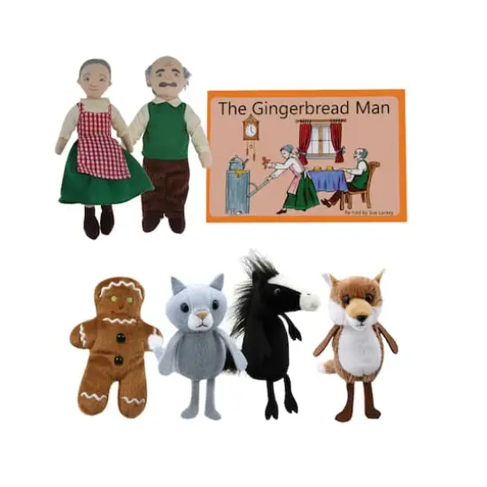The Gingerbread Boy Finger Puppets & Book Set {1}