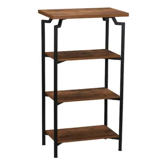 Household Essentials Crown 43" 4-Tier Bookshelf Brown {1}
