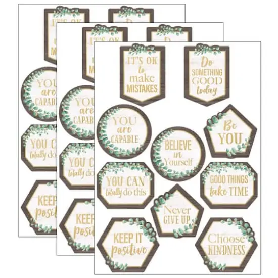 Teacher Created Resources Eucalyptus Positive Sayings Accents, 3 Packs of 30 {1}