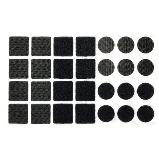 VELCRO® Brand Sticky Back Coins & Squares Value Pack Black {4}