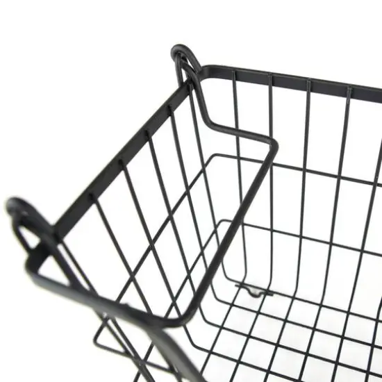 DII&reg; 13" Small Rectangle Metal Basket Black {7}