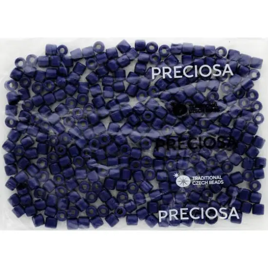 PRECIOSA Rola&trade; Opaque Czech Glass Seed Beads, 6.2mm Dark Royal {4}