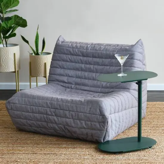 Hello Honey&reg; Modern Adjustable C-Shaped End Table Dark Green {4}