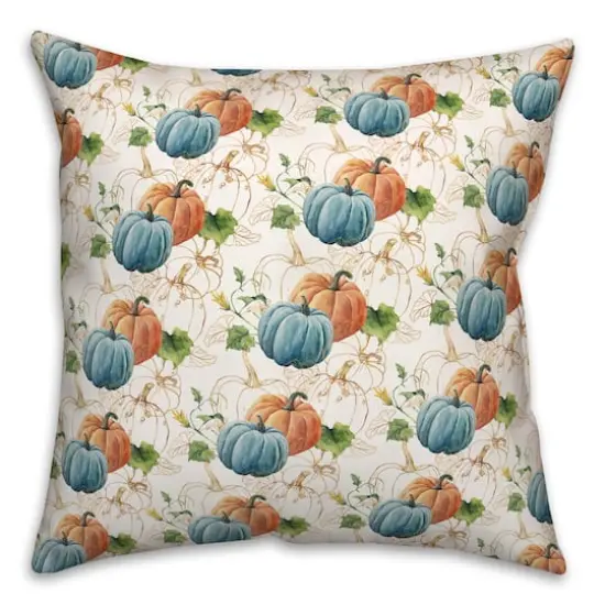 Blue & Orange Pumpkin Pillow {3}