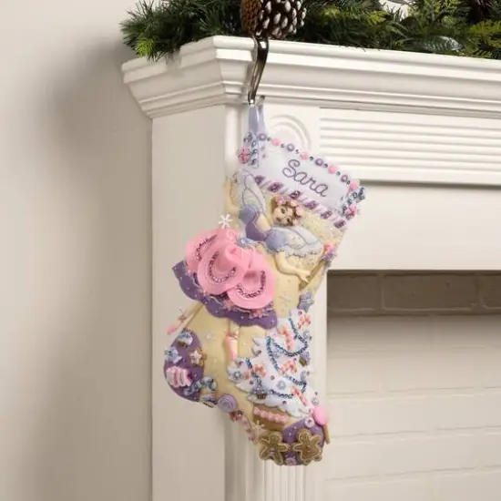 Bucilla&reg; Sugar Plum Dreams Felt Stocking Kit {4}