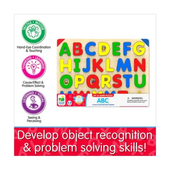 Lift & Learn Puzzle - ABC: 26 Pcs {8}