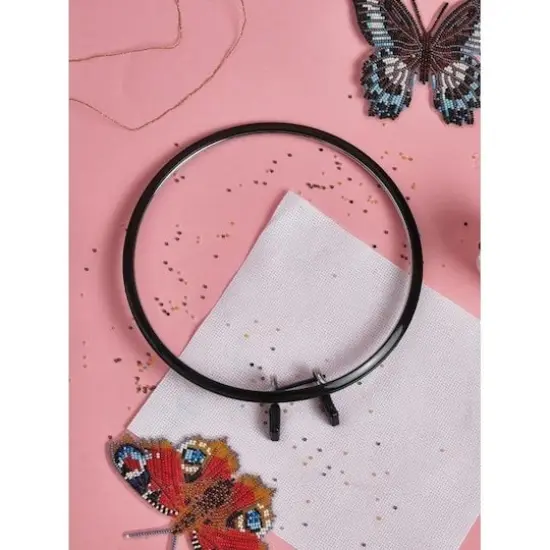 Nurge 5" Spring Metal Embroidery Hoop Deep Black {4}