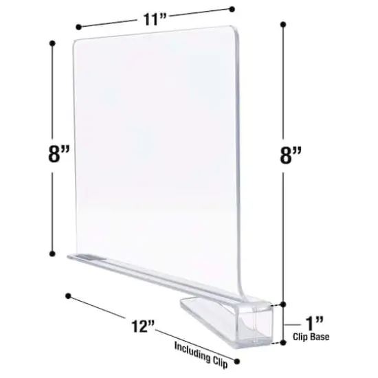 Sorbus 12.75" Modern Clear Acrylic Shelf Dividers {4}