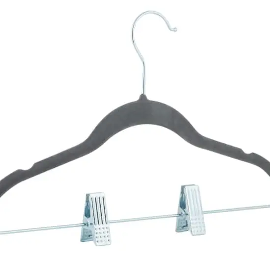 Simplify Children's Gray Velvet Hangers, 6ct. {7}