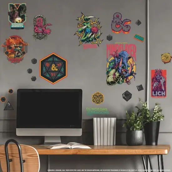 RoomMates Dungeons & Dragons Peel & Stick Wall Decals {4}